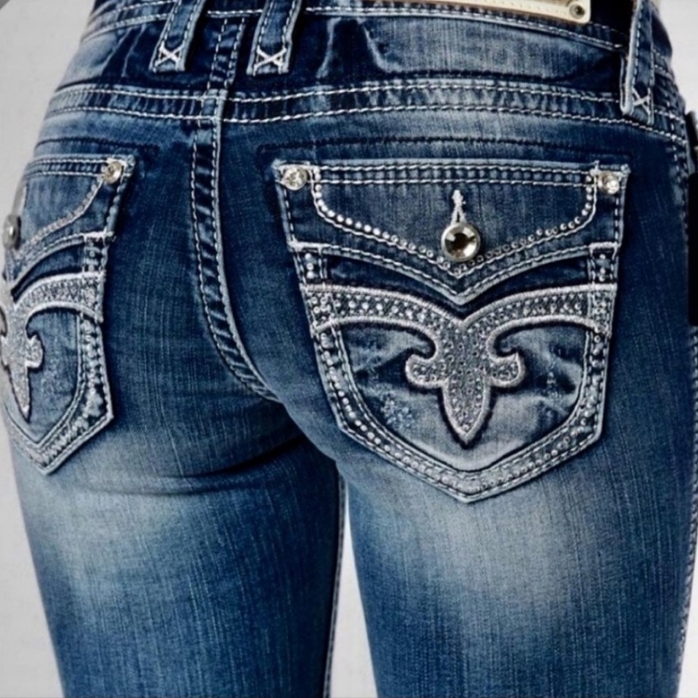 ROCK REVIVAL GREER BOOTCUT WOMENS JEANS SIZE 27/32